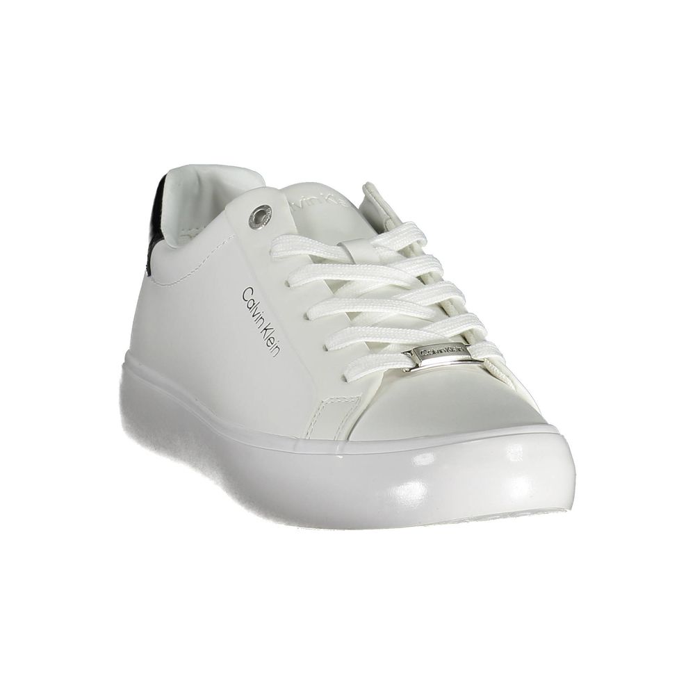 Baskets Calvin Klein en cuir blanc pour femme