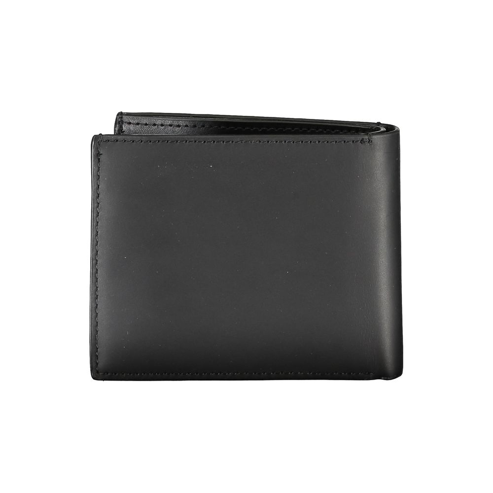 Portefeuille RFID en cuir noir Calvin Klein avec porte-monnaie