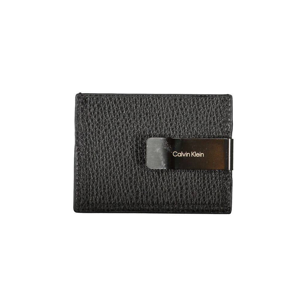 Porte-cartes élégant en cuir Calvin Klein avec pince à billets