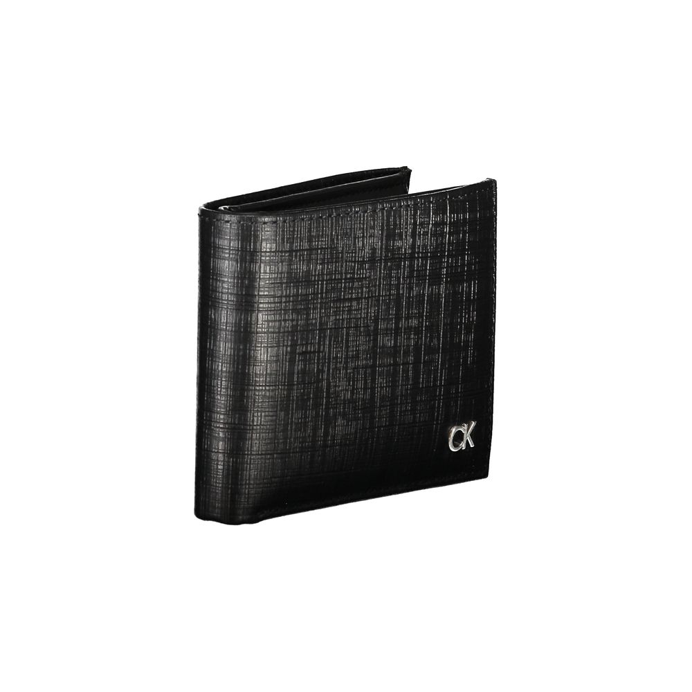 Portefeuille élégant en cuir à deux compartiments Calvin Klein