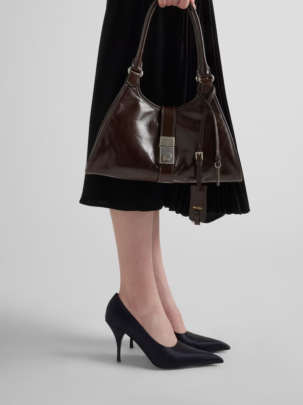 Escarpins Prada en satin bleu