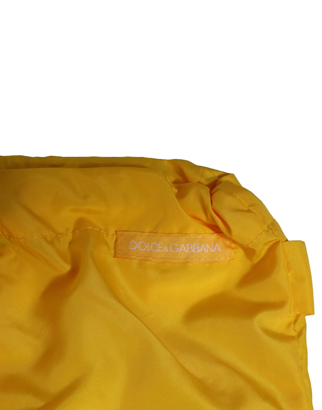 Maillot de bain slip de plage Dolce &amp; Gabbana à ceinture jaune et logo