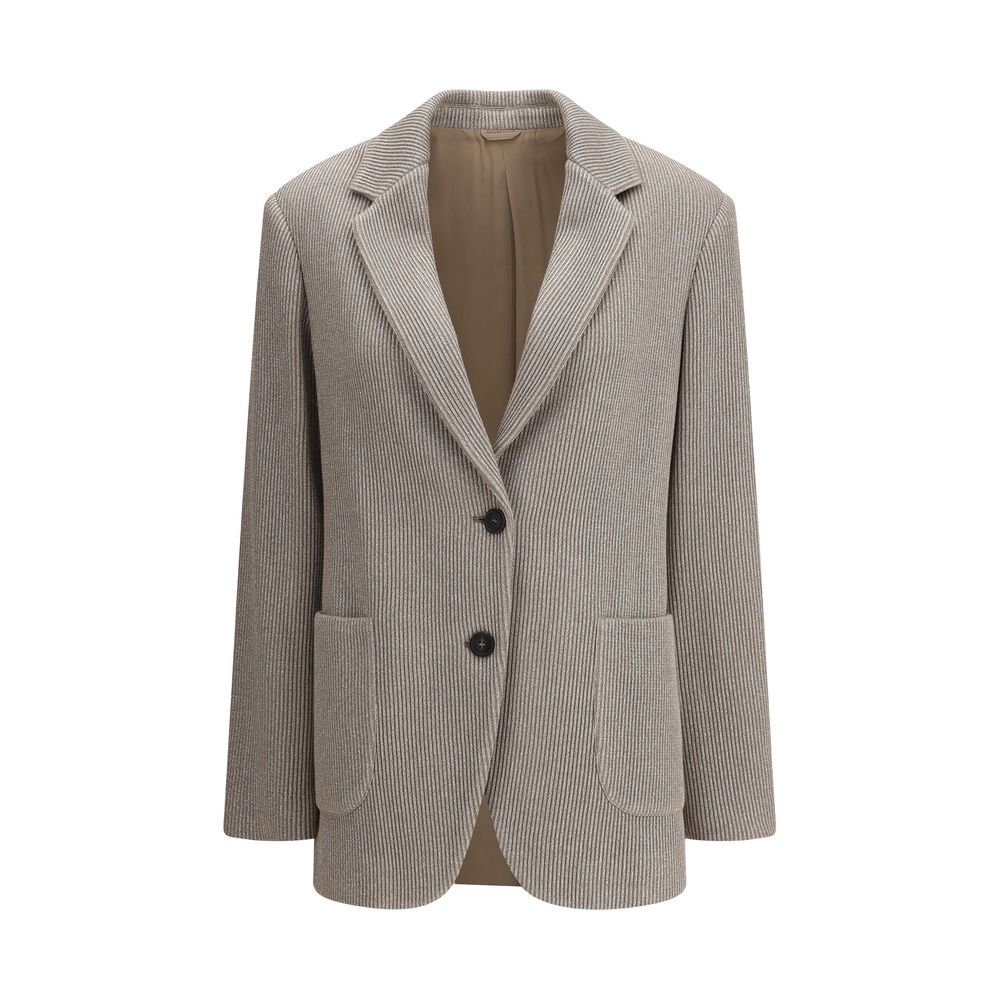 Veste en lurex côtelée Brunello Cucinelli