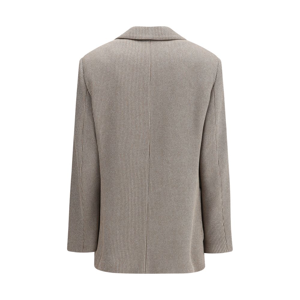 Veste en lurex côtelée Brunello Cucinelli