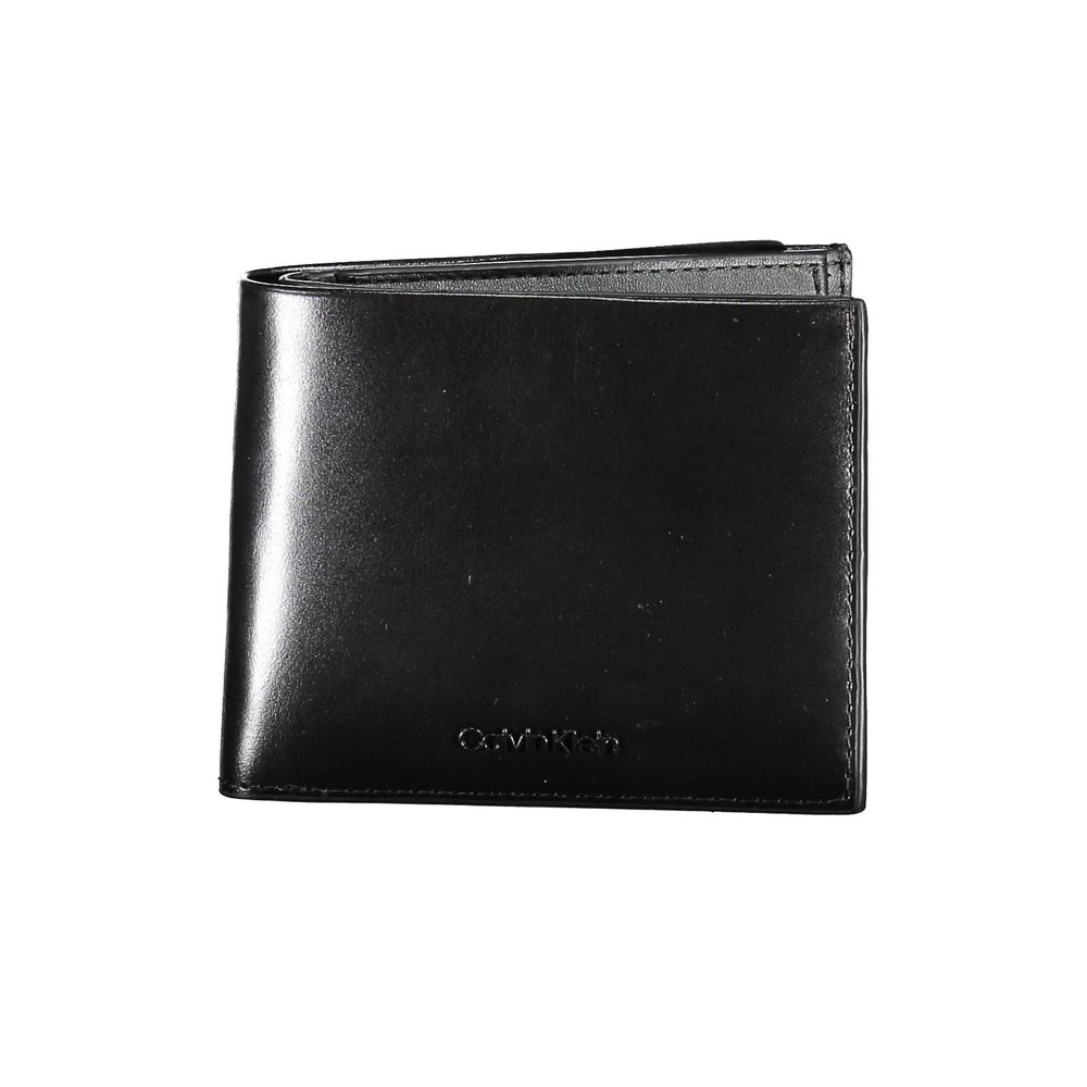 Portefeuille homme en cuir noir Calvin Klein