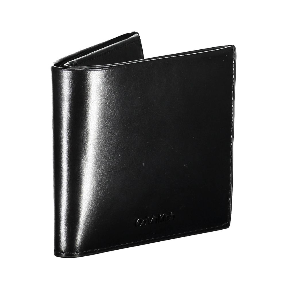 Portefeuille homme en cuir noir Calvin Klein