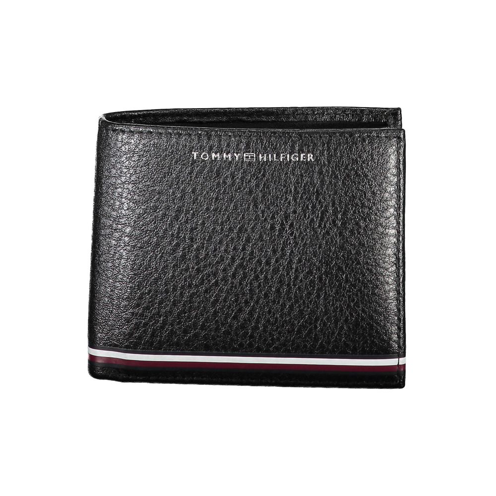 Portefeuille homme en cuir noir Tommy Hilfiger