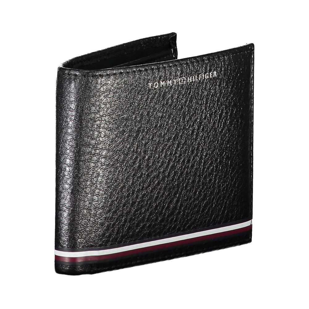 Portefeuille homme en cuir noir Tommy Hilfiger