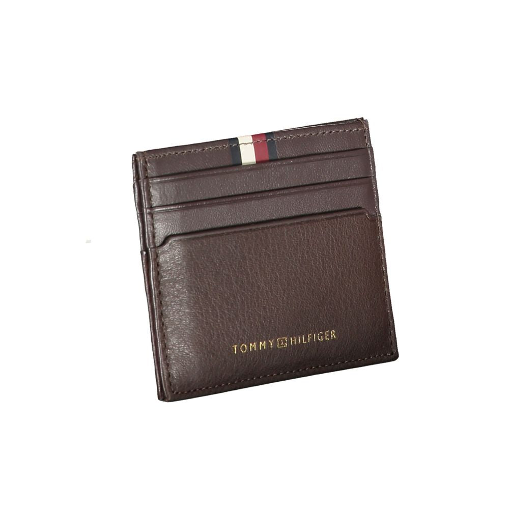 Portefeuille homme en cuir marron Tommy Hilfiger