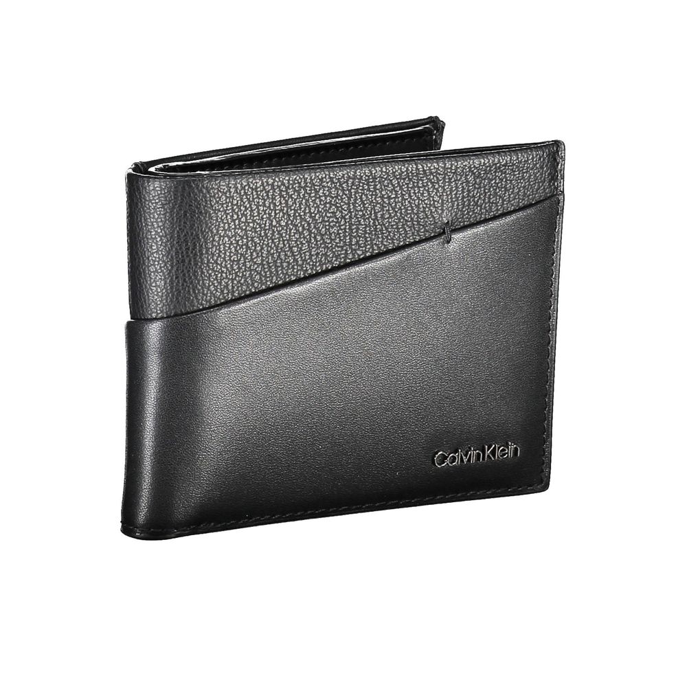 Portefeuille à deux volets en cuir élégant Calvin Klein avec blocage RFID