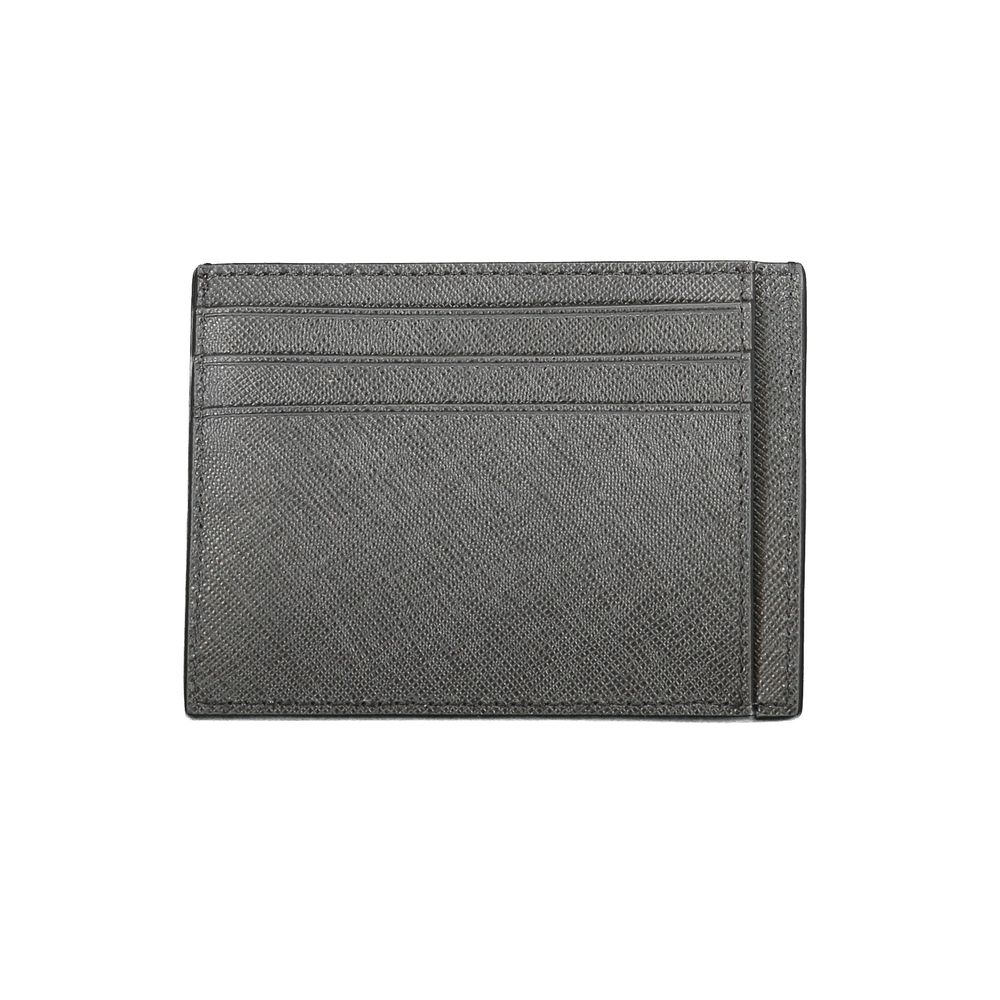 Portefeuille en cuir noir Calvin Klein