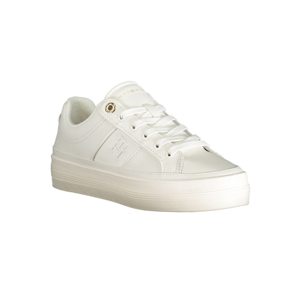Baskets Tommy Hilfiger blanches en polyéthylène pour femme
