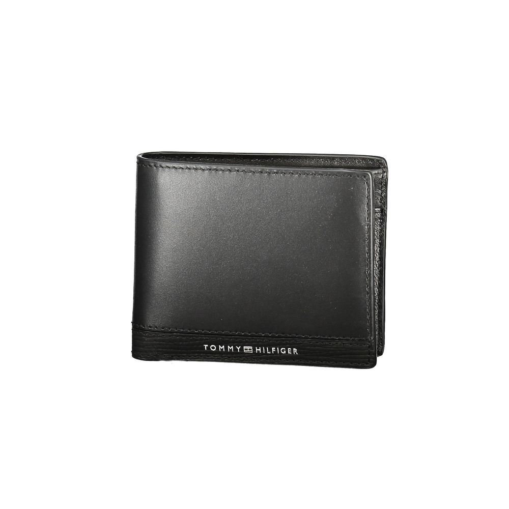 Portefeuille homme en cuir noir Tommy Hilfiger