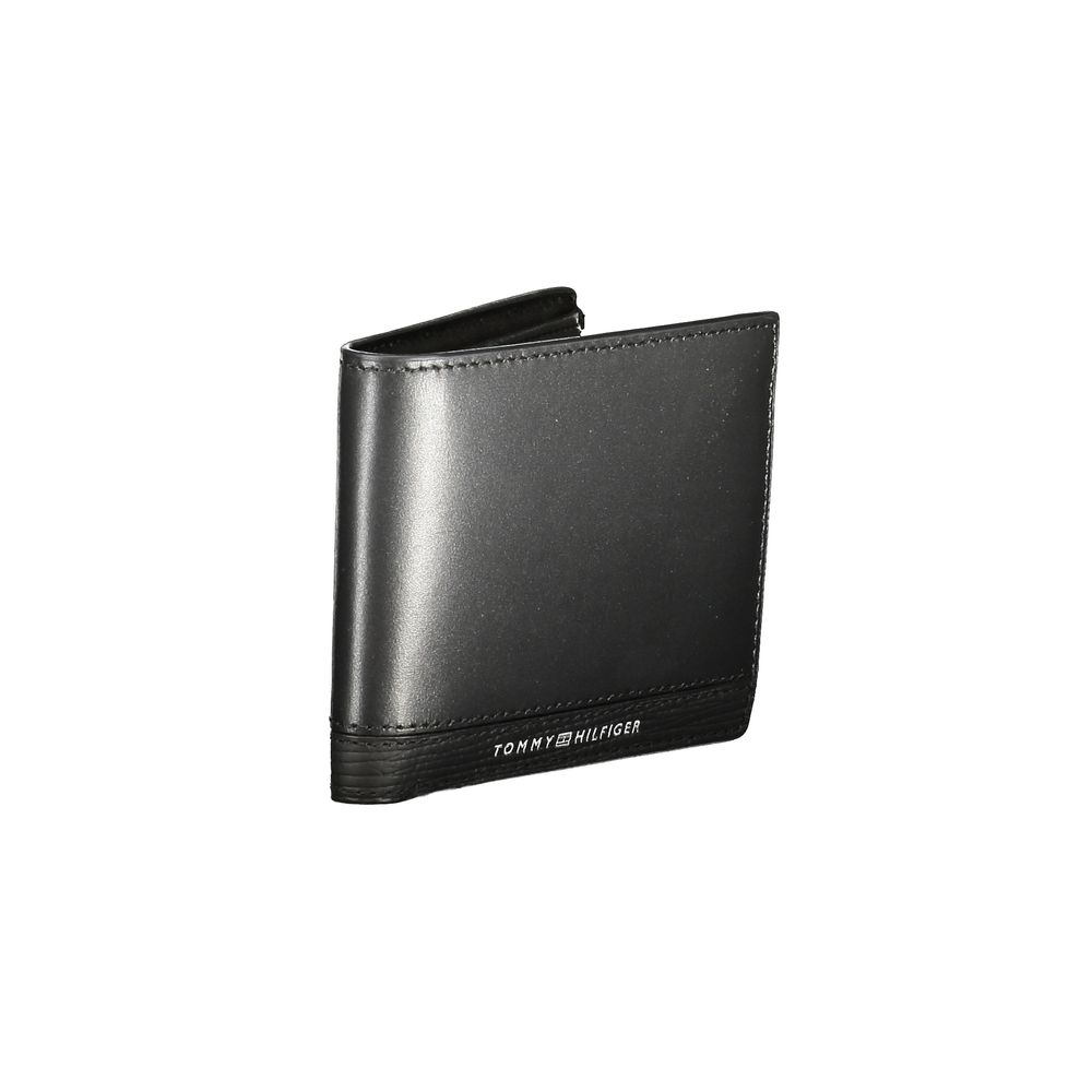 Portefeuille homme en cuir noir Tommy Hilfiger
