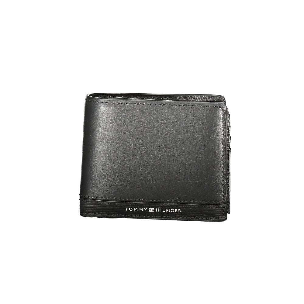 Portefeuille homme en cuir noir Tommy Hilfiger