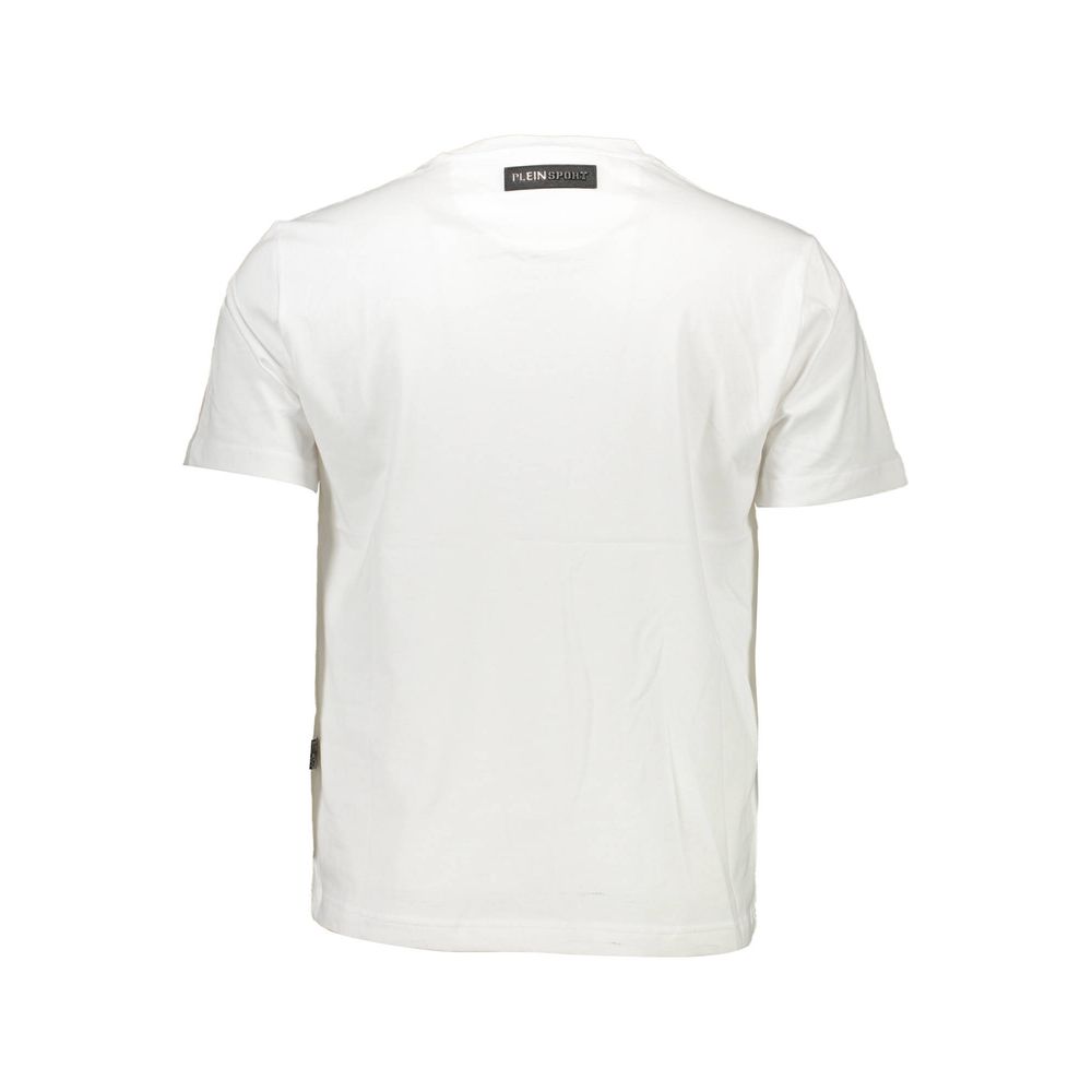 T-shirt homme en coton blanc Plein Sport