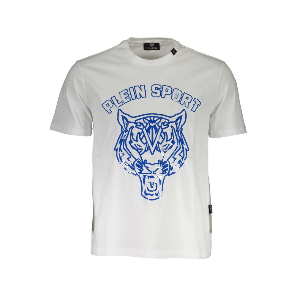T-shirt homme en coton blanc Plein Sport