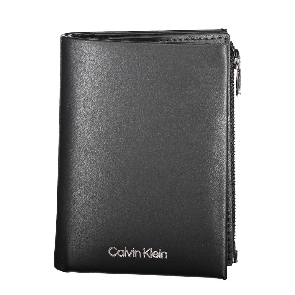 Portefeuille homme en cuir noir Calvin Klein