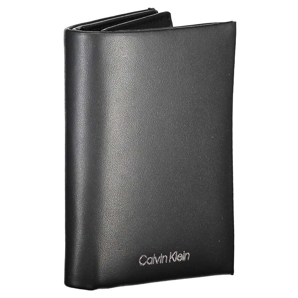Portefeuille homme en cuir noir Calvin Klein