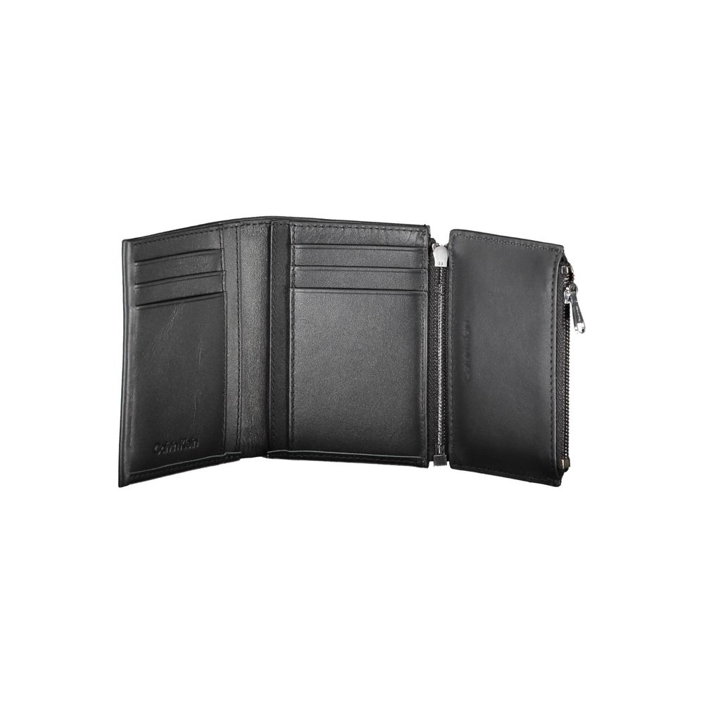 Portefeuille homme en cuir noir Calvin Klein