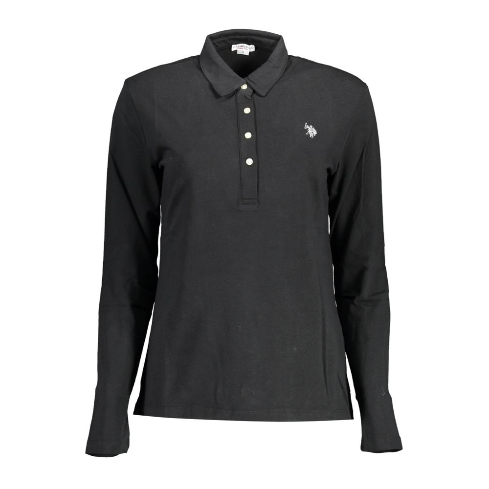 Polo femme noir en coton US POLO ASSN.