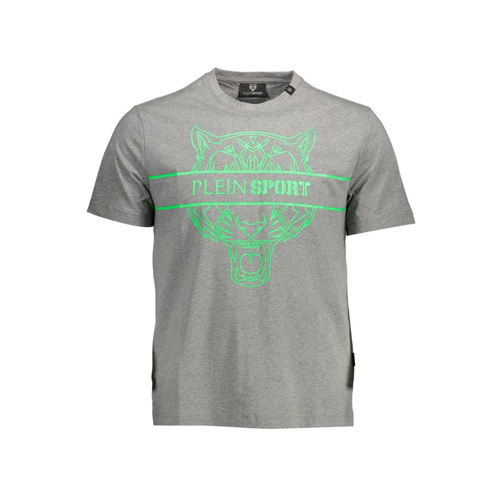 T-shirt homme en coton marron Plein Sport