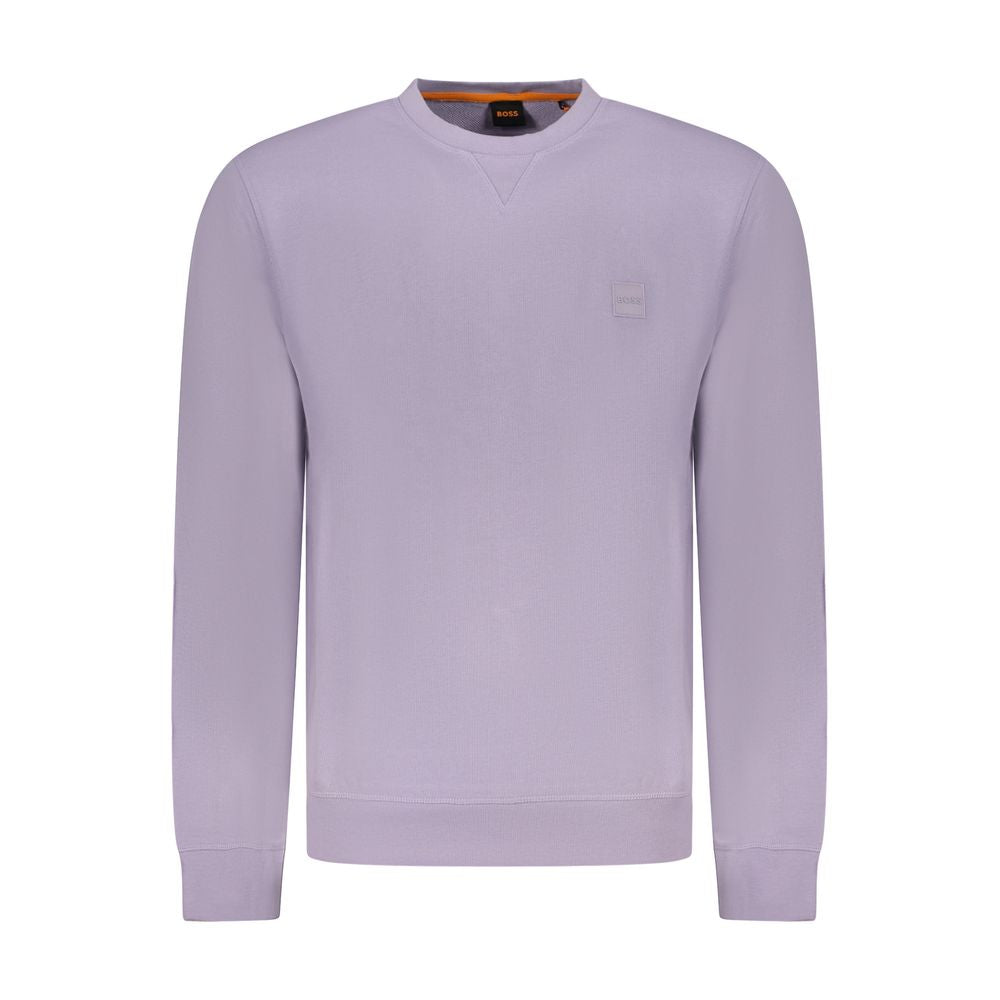 Pull en coton violet Hugo Boss