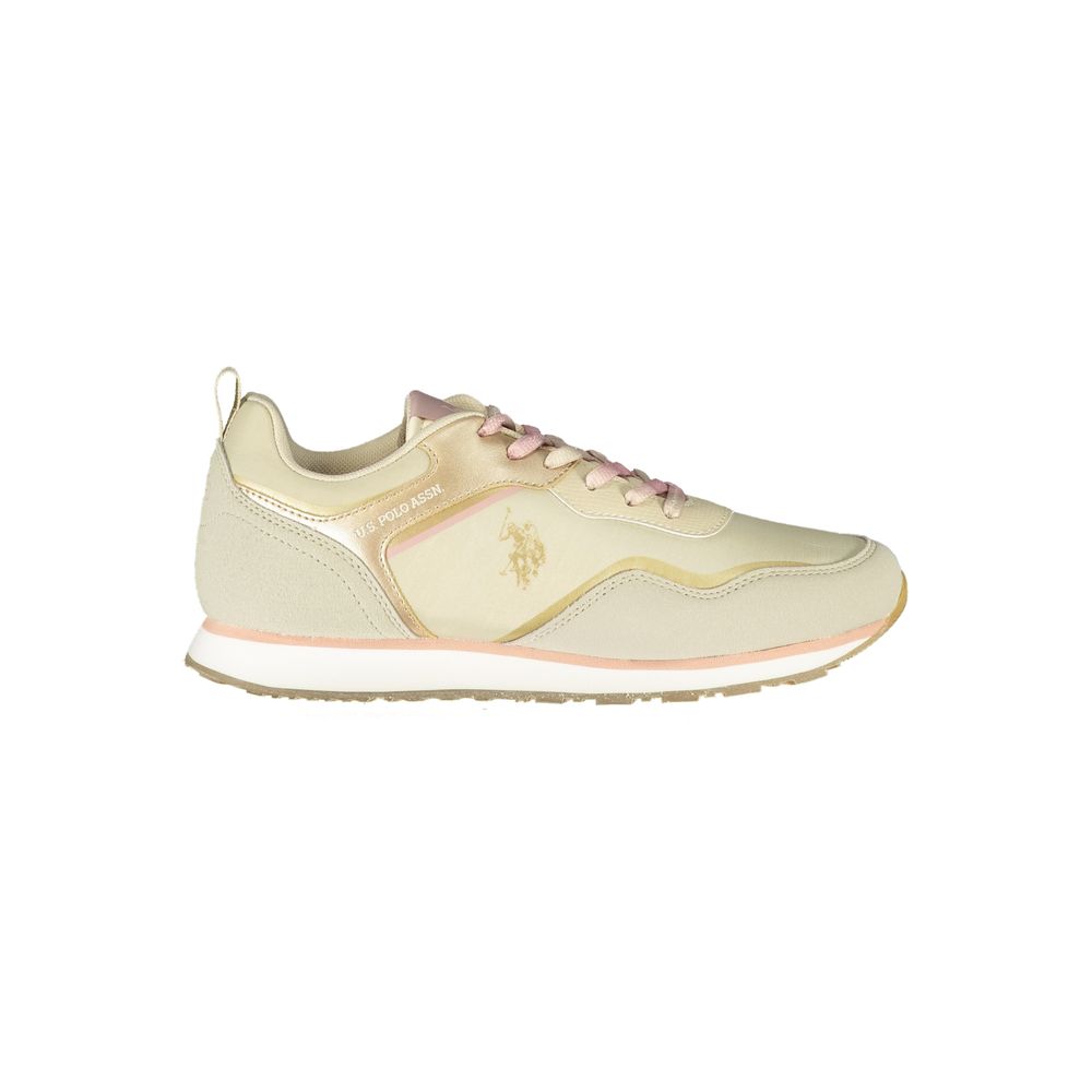 Baskets beiges en polyester US POLO ASSN.