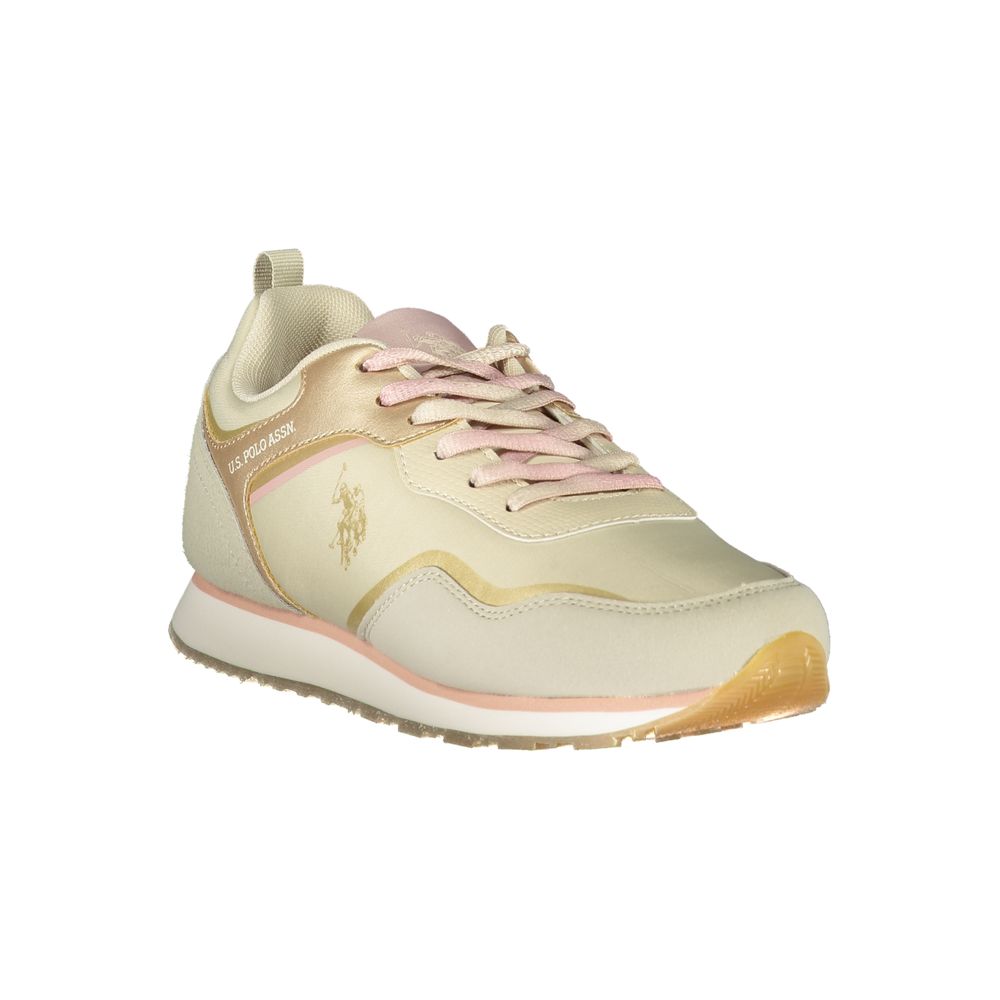 Baskets beiges en polyester US POLO ASSN.