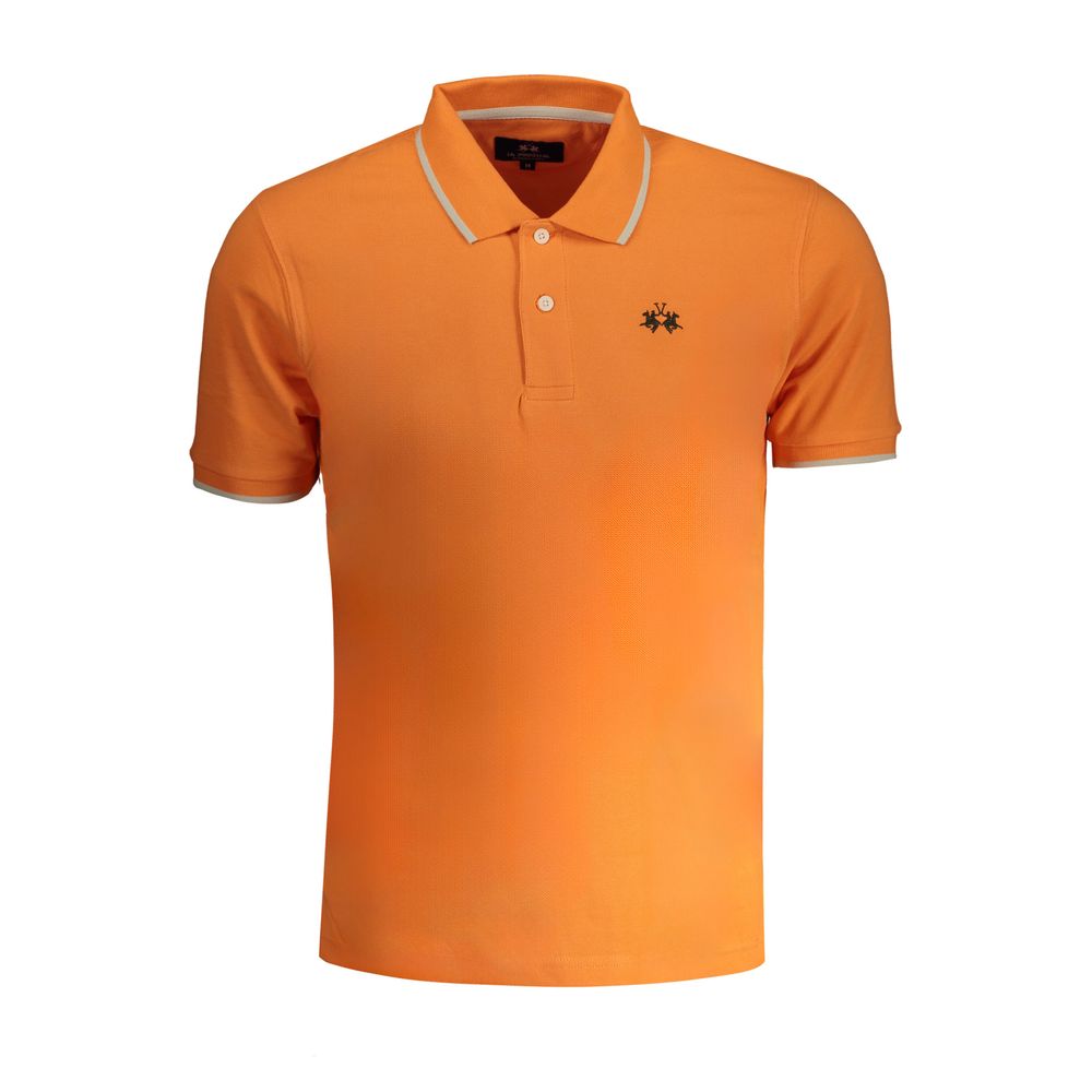 Polo en coton orange La Martina
