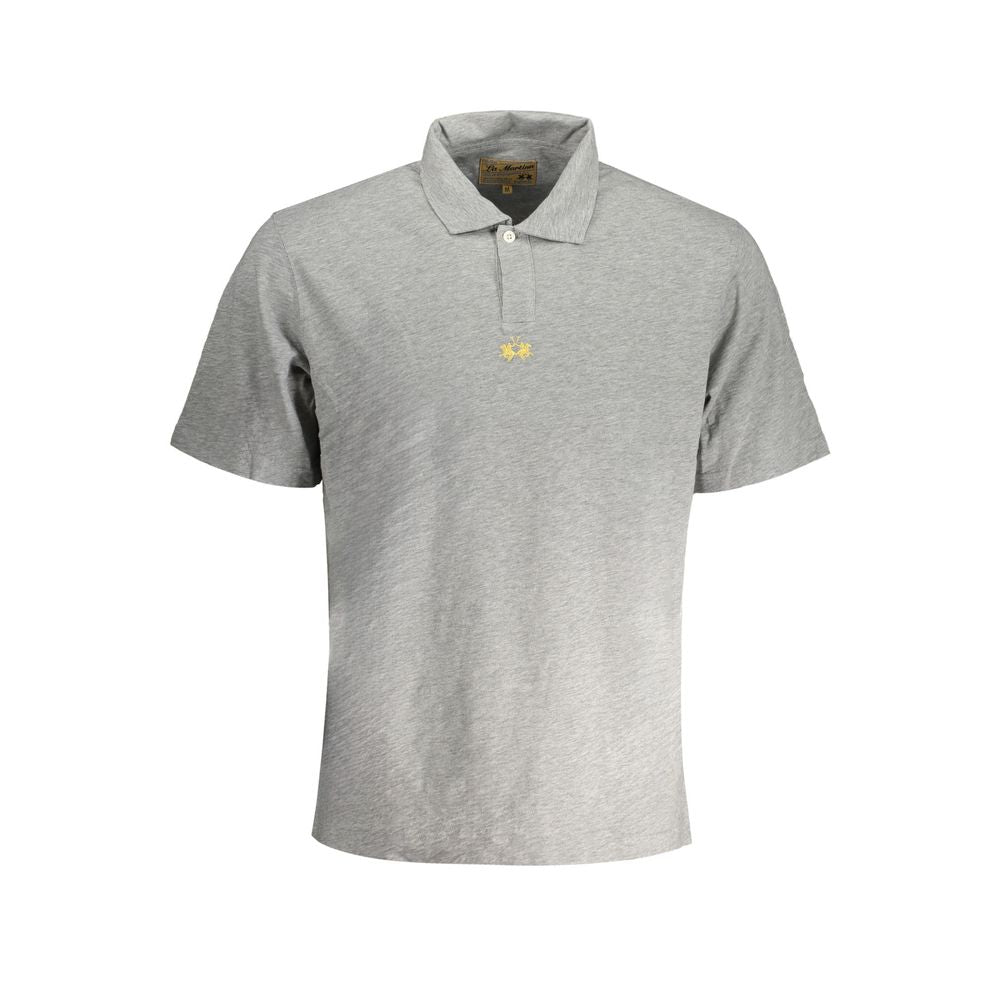 Polo homme en coton marron La Martina