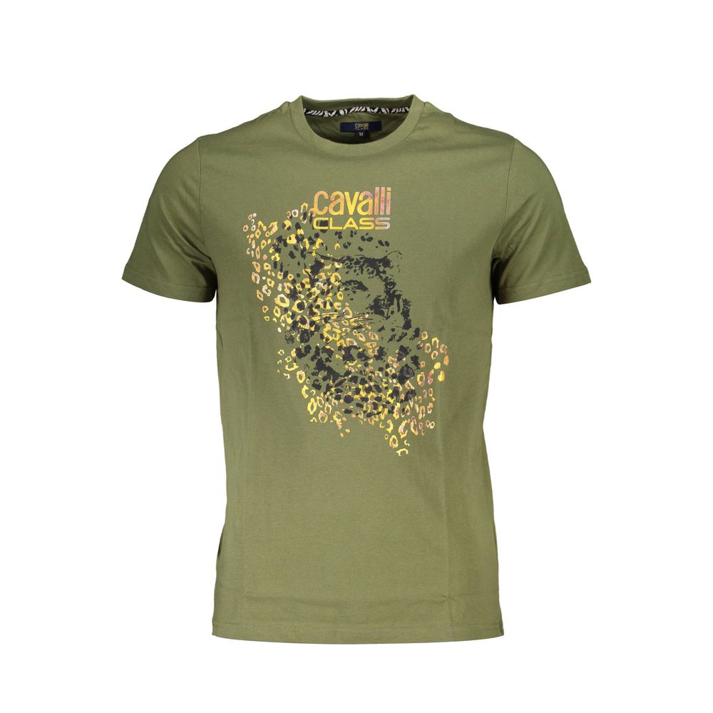 T-shirt Cavalli Class en coton vert pour homme