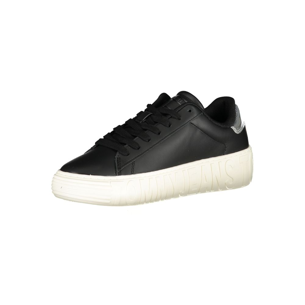 Baskets Tommy Hilfiger en cuir noir pour femme