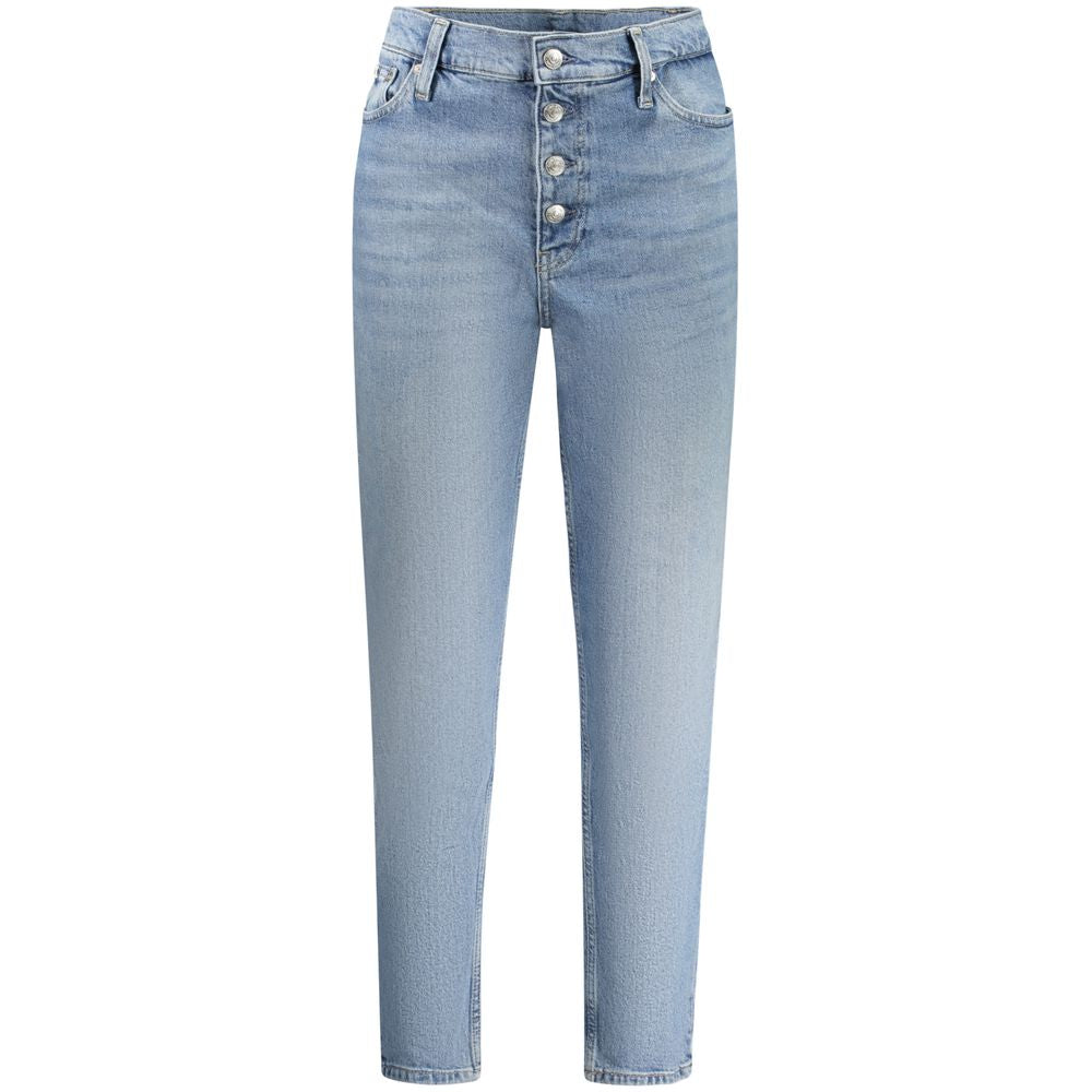 Jean Calvin Klein bleu clair en coton pour femme