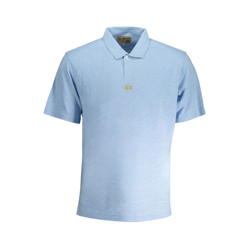 Polo homme en coton bleu clair La Martina