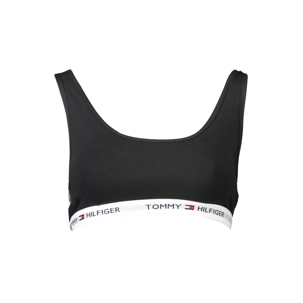 Soutien-gorge de sport Tommy Hilfiger en coton noir pour femme