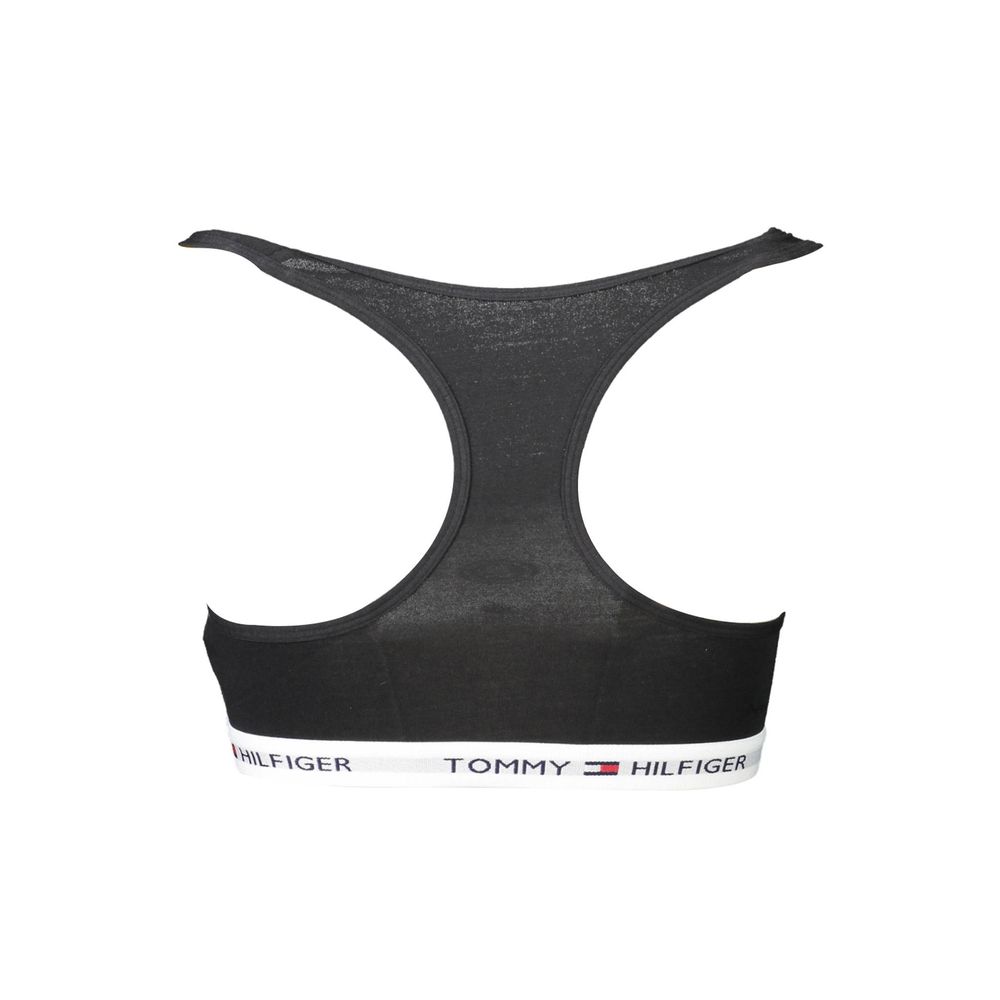 Soutien-gorge de sport Tommy Hilfiger en coton noir pour femme
