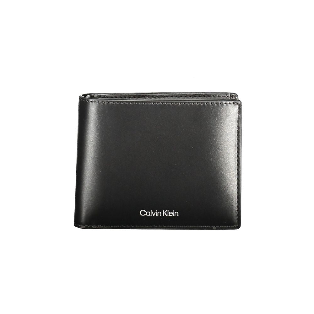 Portefeuille homme en cuir noir Calvin Klein