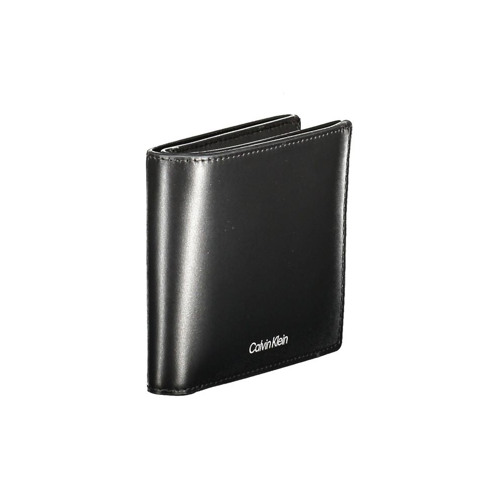 Portefeuille homme en cuir noir Calvin Klein