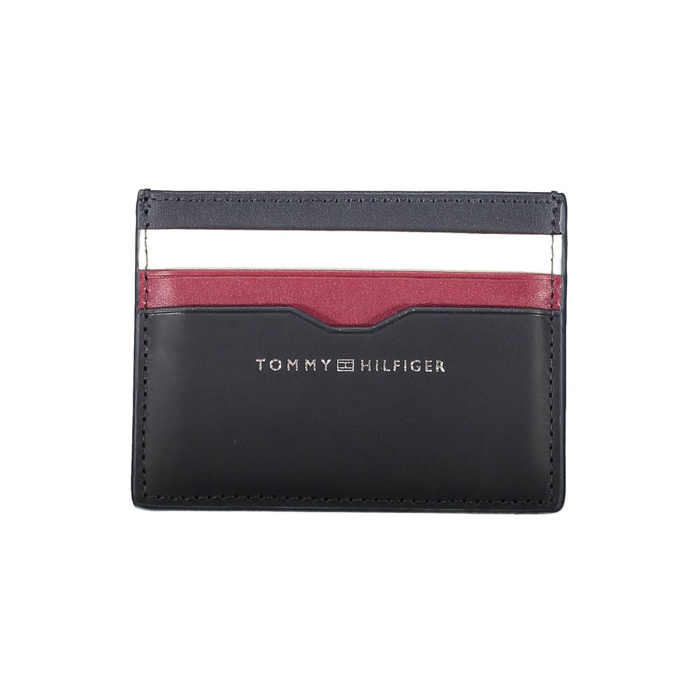 Portefeuille homme en cuir bleu Tommy Hilfiger