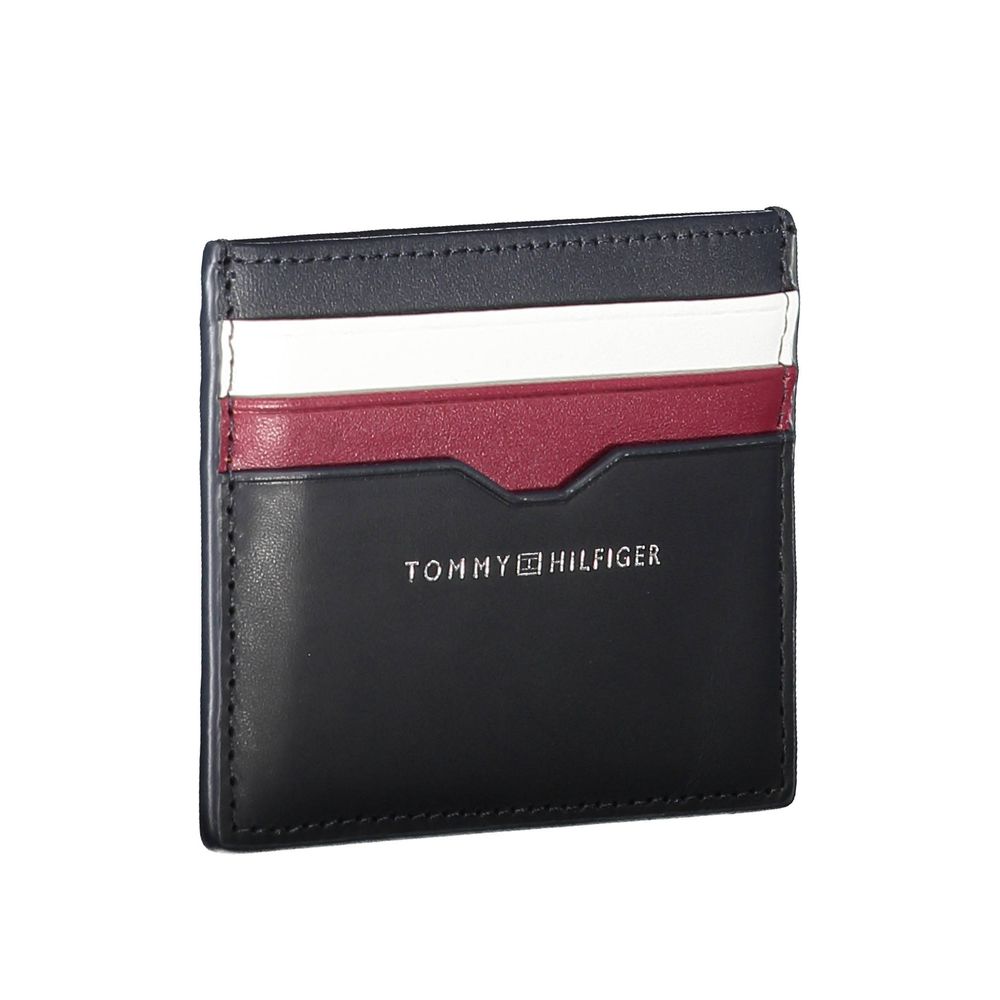 Portefeuille homme en cuir bleu Tommy Hilfiger
