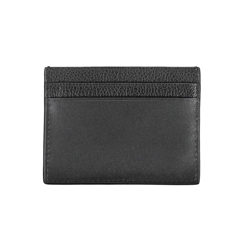 Porte-cartes élégant en cuir Calvin Klein, noir intemporel