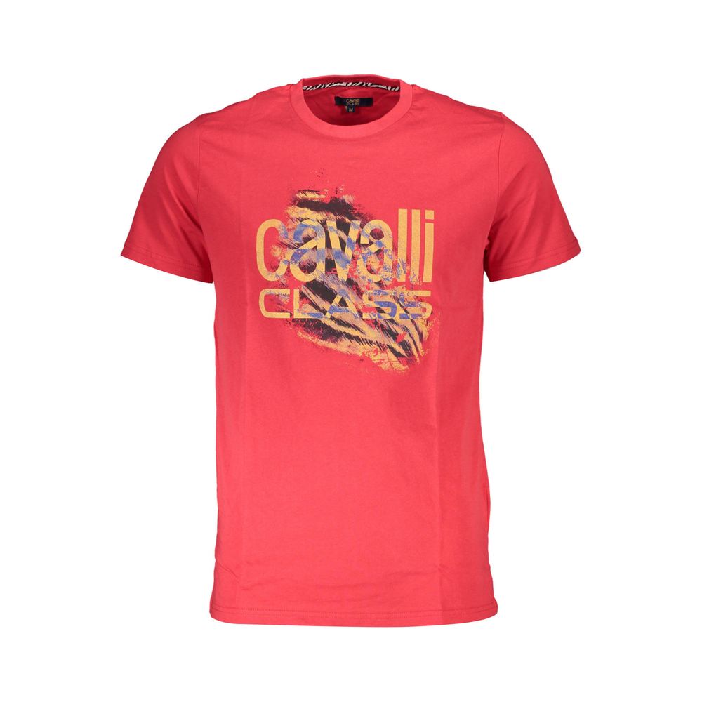 T-shirt Cavalli Class en coton rouge pour homme