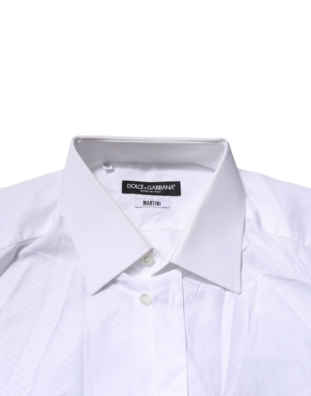Dolce & Gabbana White MARTINI Long Sleeve Dress Formal Shirt