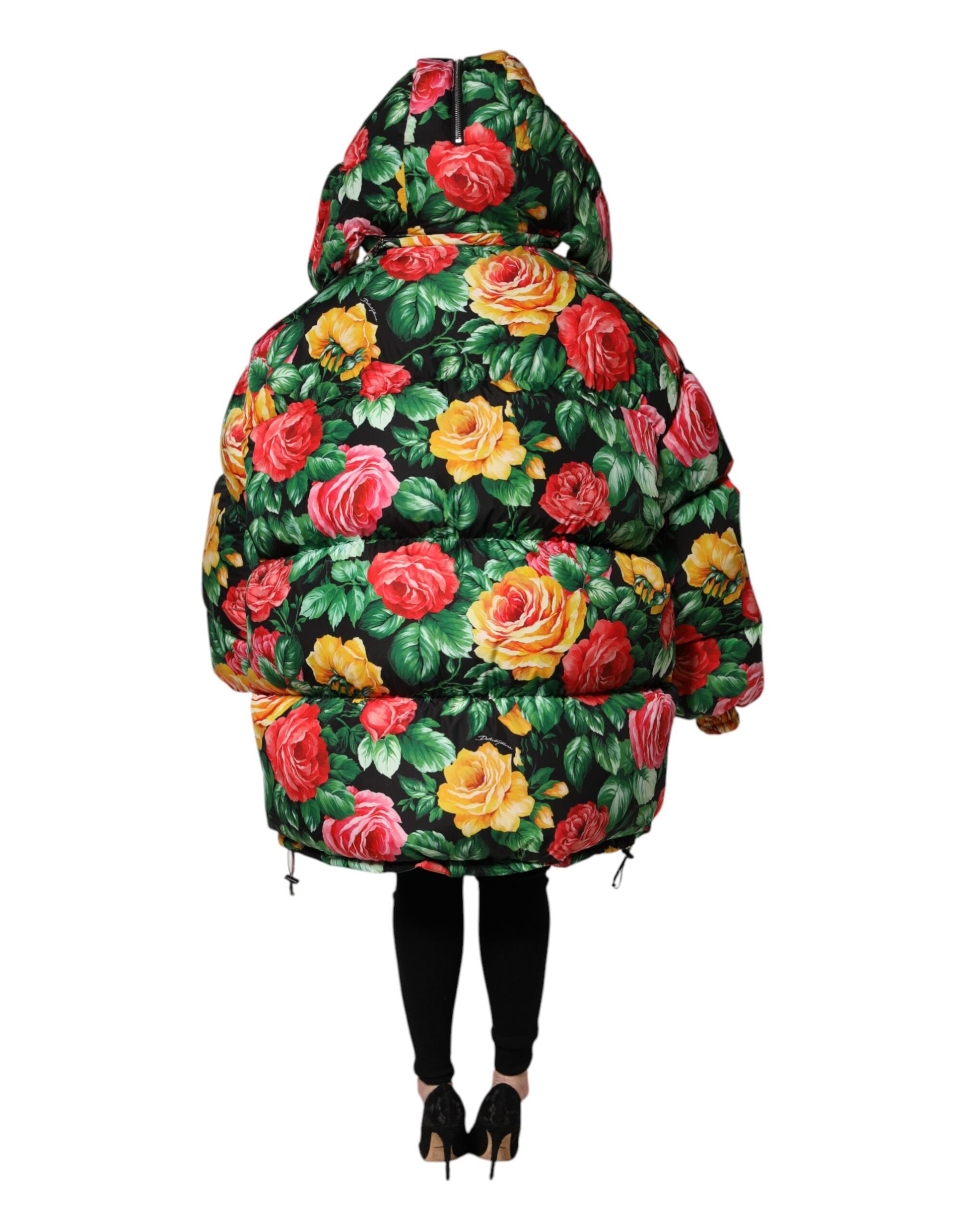 Dolce &amp; Gabbana Doudoune à capuche fleurie multicolore