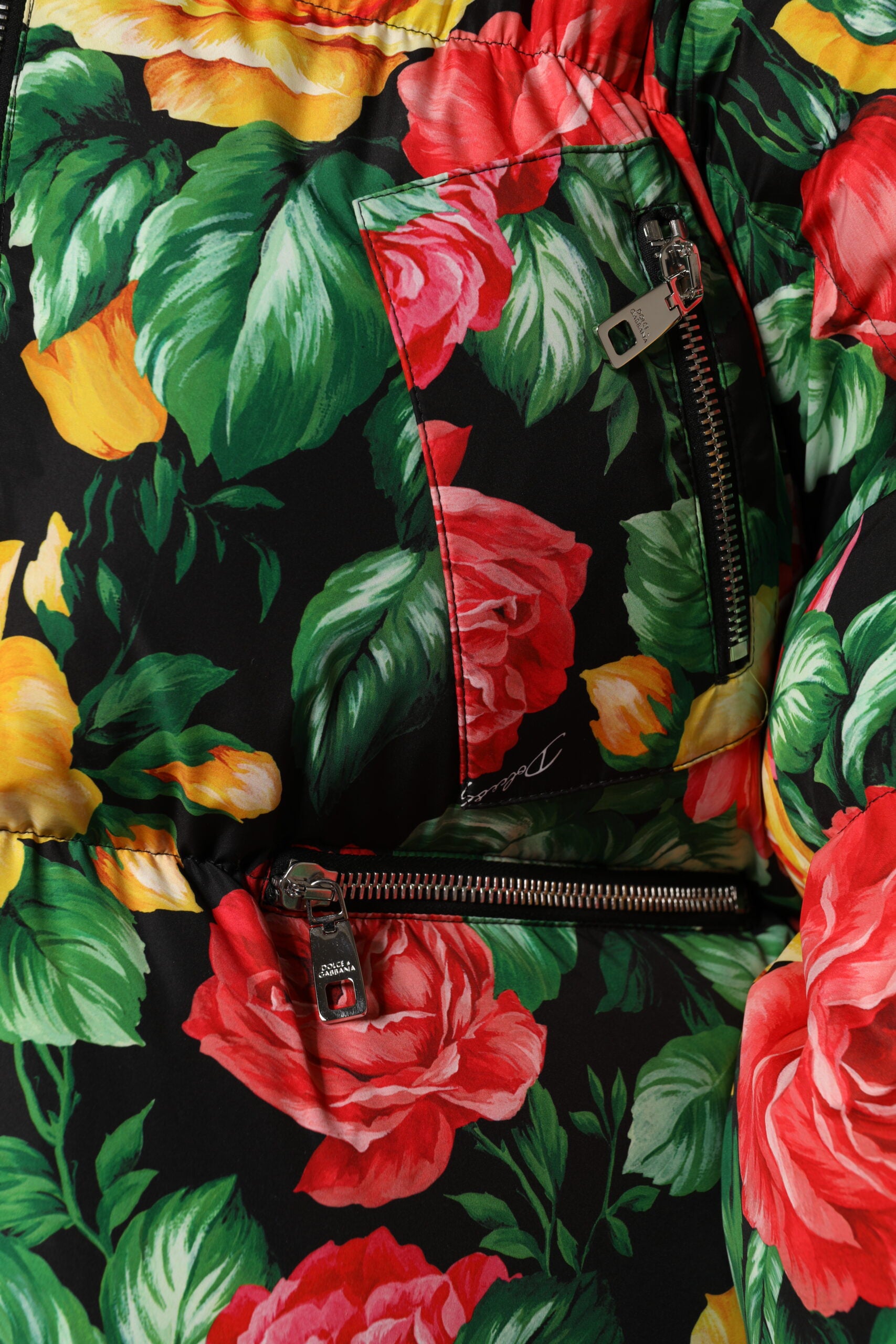 Dolce &amp; Gabbana Doudoune à capuche fleurie multicolore