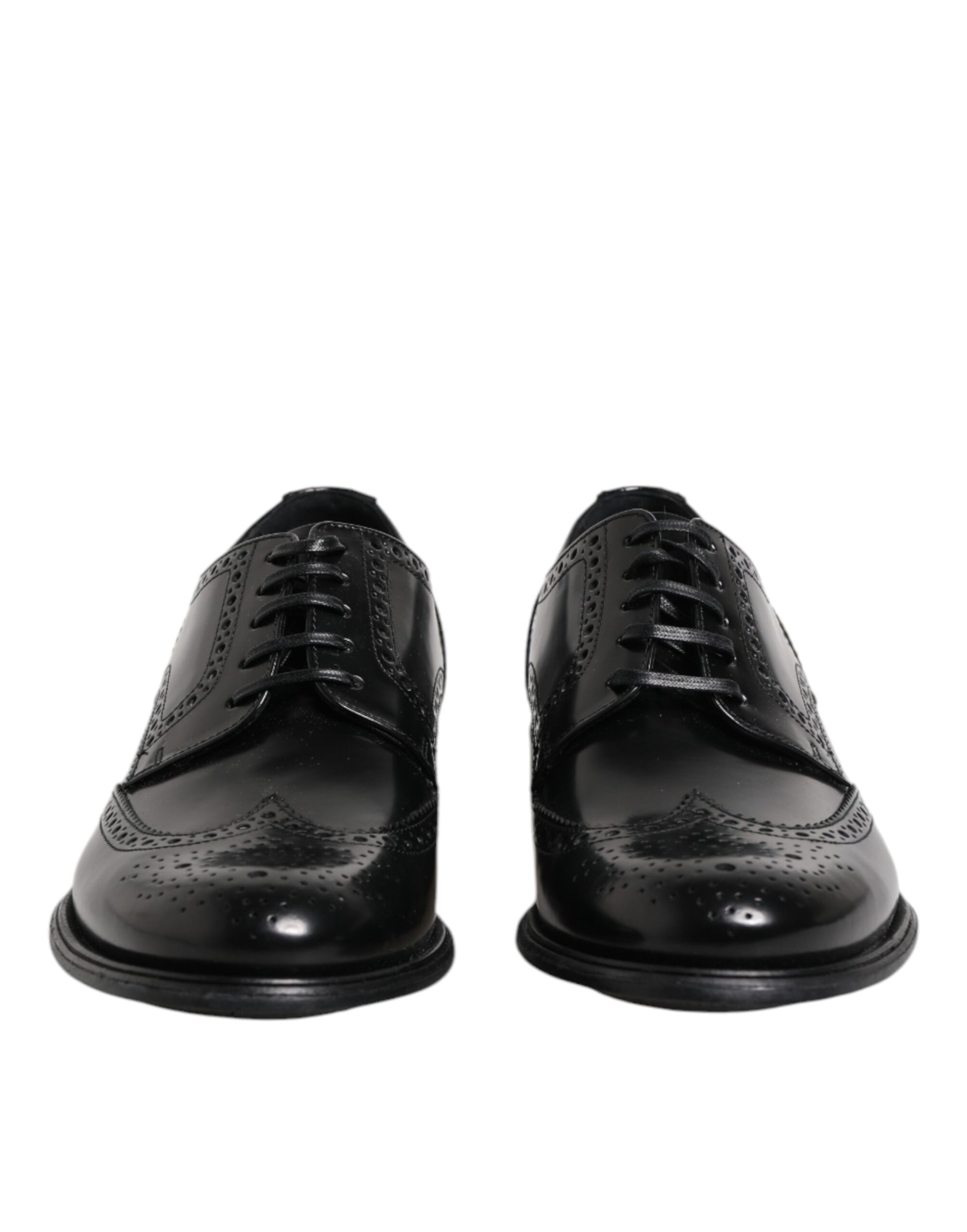 Chaussures habillées Derby en cuir noir Dolce &amp; Gabbana