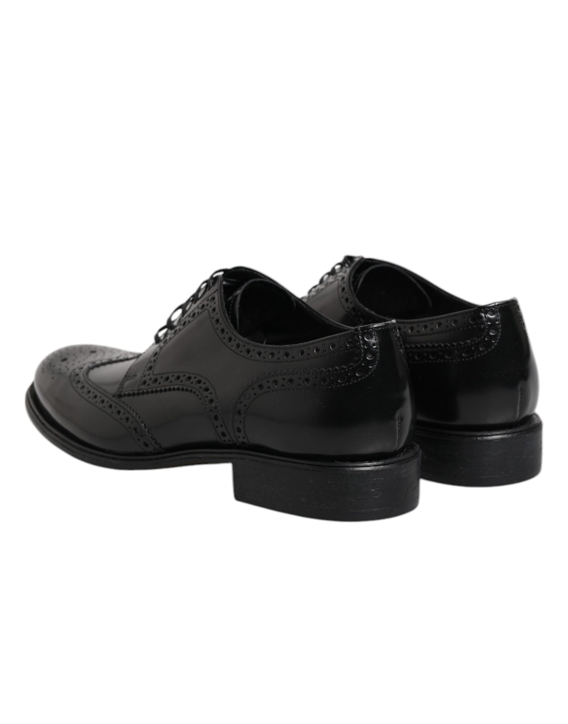Chaussures habillées Derby en cuir noir Dolce &amp; Gabbana