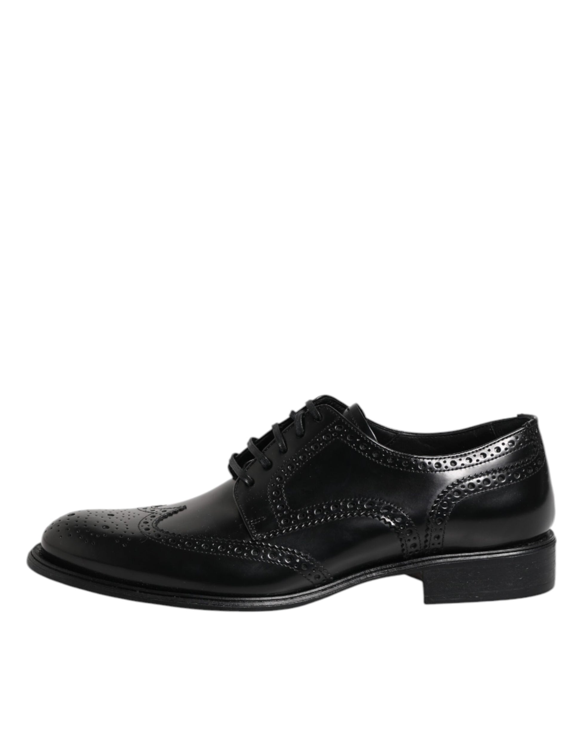 Chaussures habillées Derby en cuir noir Dolce &amp; Gabbana