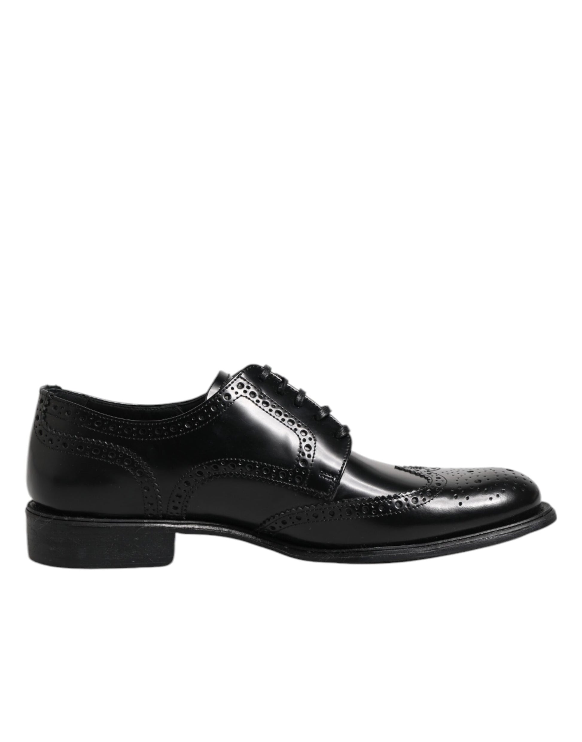 Chaussures habillées Derby en cuir noir Dolce &amp; Gabbana